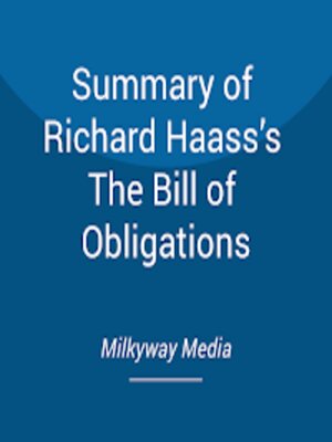 cover image of Summary of Richard Haass's the Bill of Obligations
